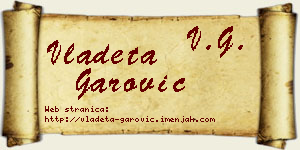 Vladeta Garović vizit kartica
